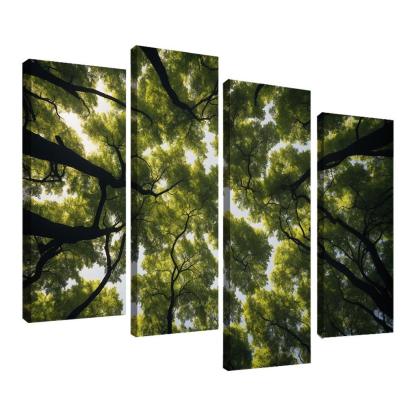 The Ethereal Splendor Of Treetop Canopies Oil Paintings Frame