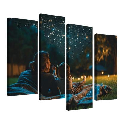 Starlit Moments A Mothers Nighttime Love Custom Paintings Frame