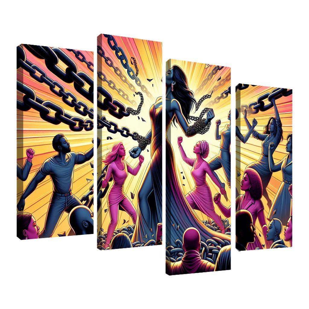 Gender Equality Breaking Barriers Custom Paintings Frame