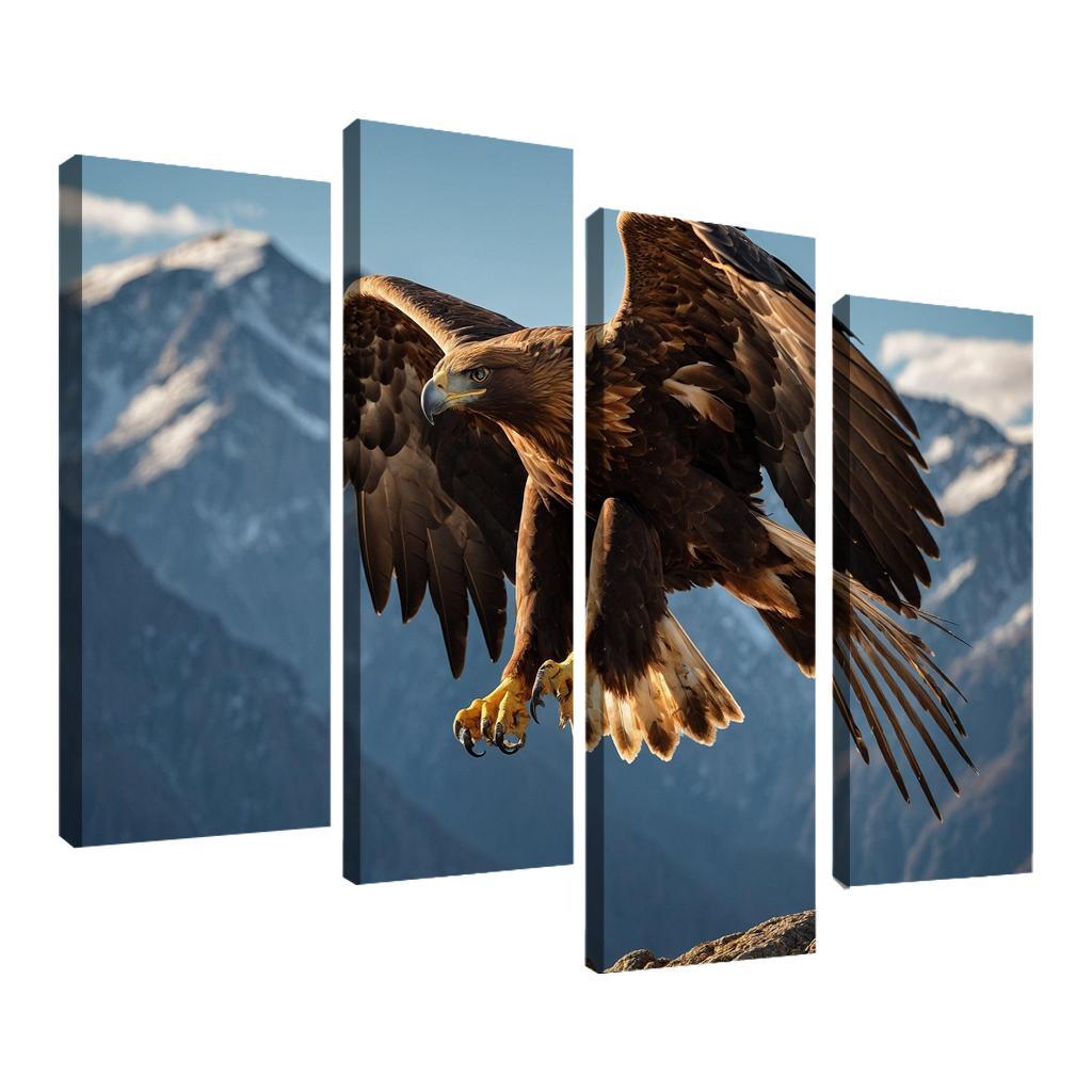 The Majestic Golden Eagle Sovereign Of The Skies Modern Paintings Frame