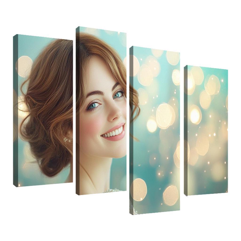 Emma Stone Shining Bright In The La La Land Of Dreams Framed Paintings