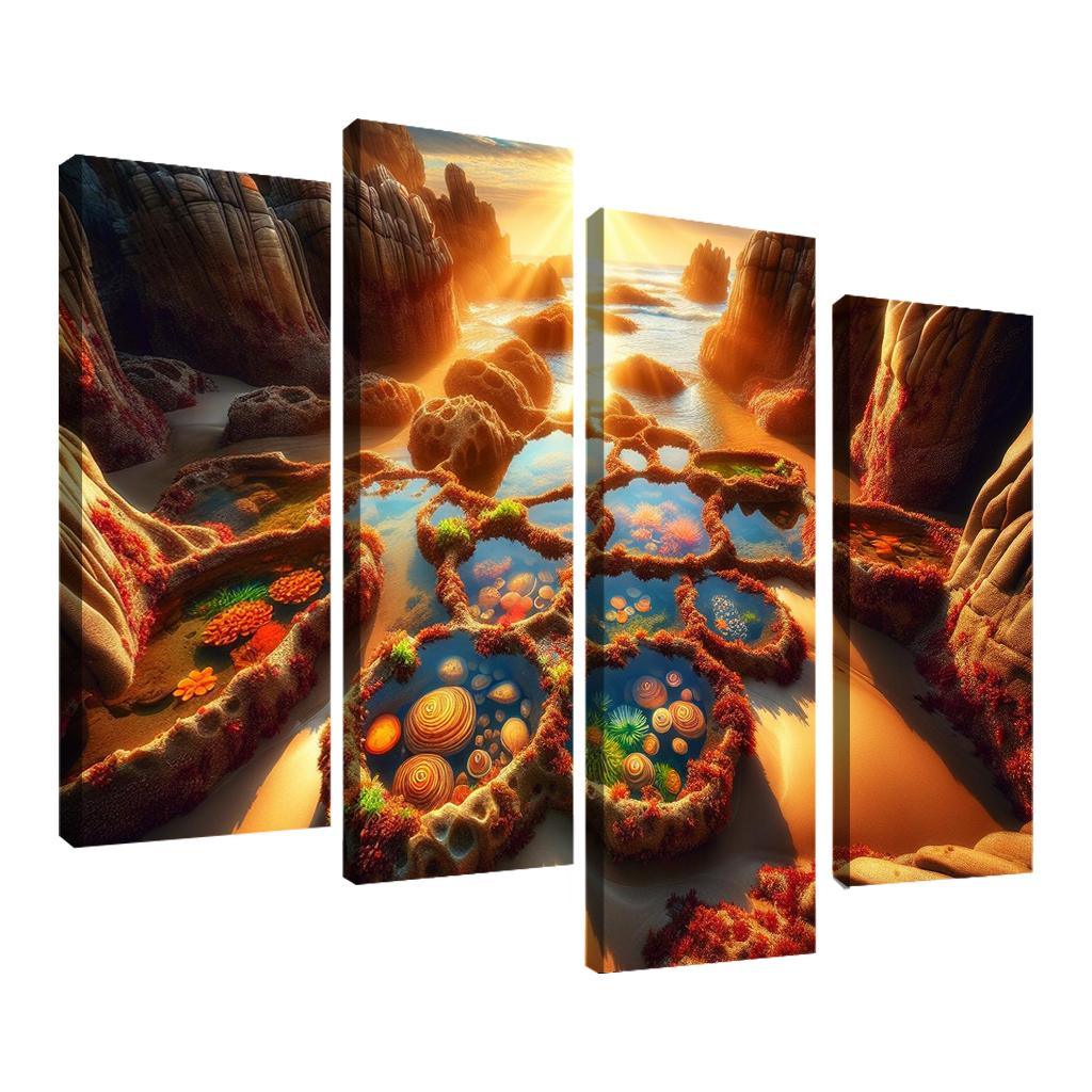 Tidal Pool Treasure Cove Modern Paintings Frame