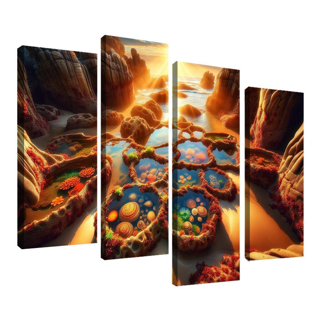 Tidal Pool Treasure Cove Modern Paintings Frame