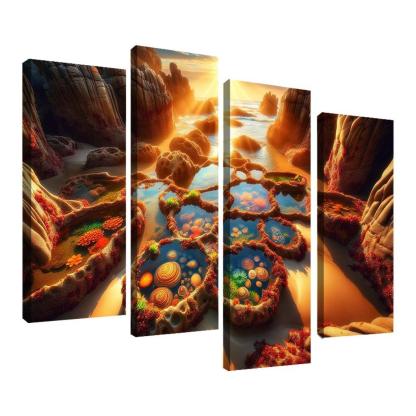 Tidal Pool Treasure Cove Modern Paintings Frame