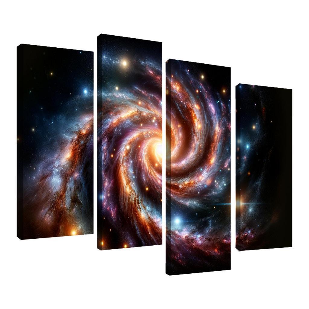 The Complex Structure Of Spiral Galaxies Abstract Paintings Frame