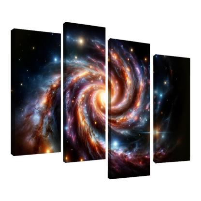 The Complex Structure Of Spiral Galaxies Abstract Paintings Frame