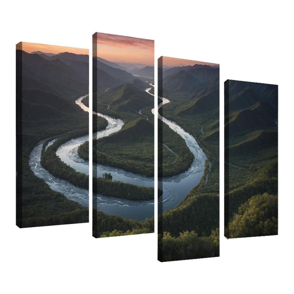 The Twilight Enchantment Of River Valleys Oil Paintings Frame