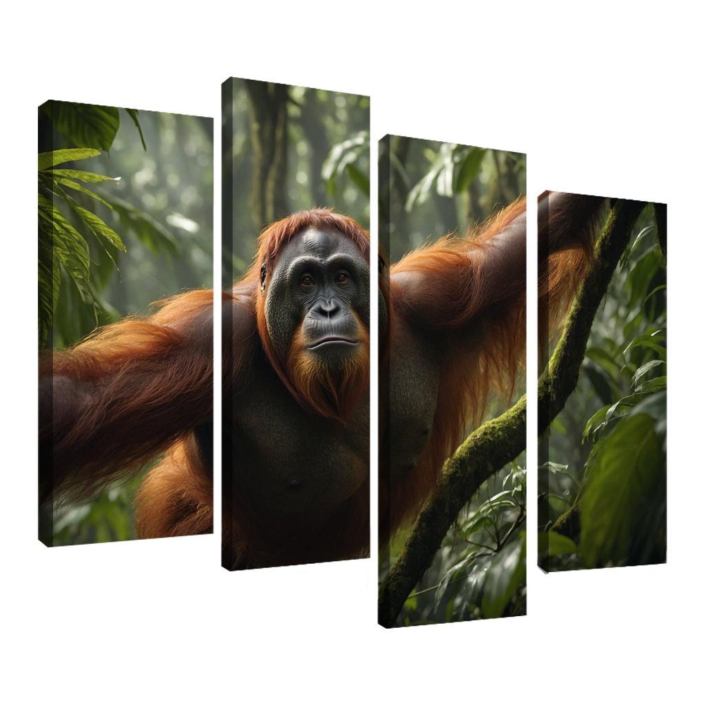 The Majestic Bornean Orangutan Forest Architect Framed Paintings