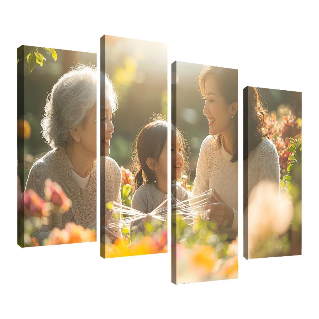 Threads Of Connection Weaving Love Through Generations Framed Paintings