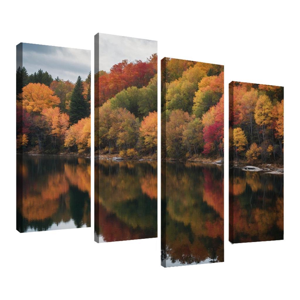 The Quiet Splendor Of Autumn Reflections Oil Paintings Frame