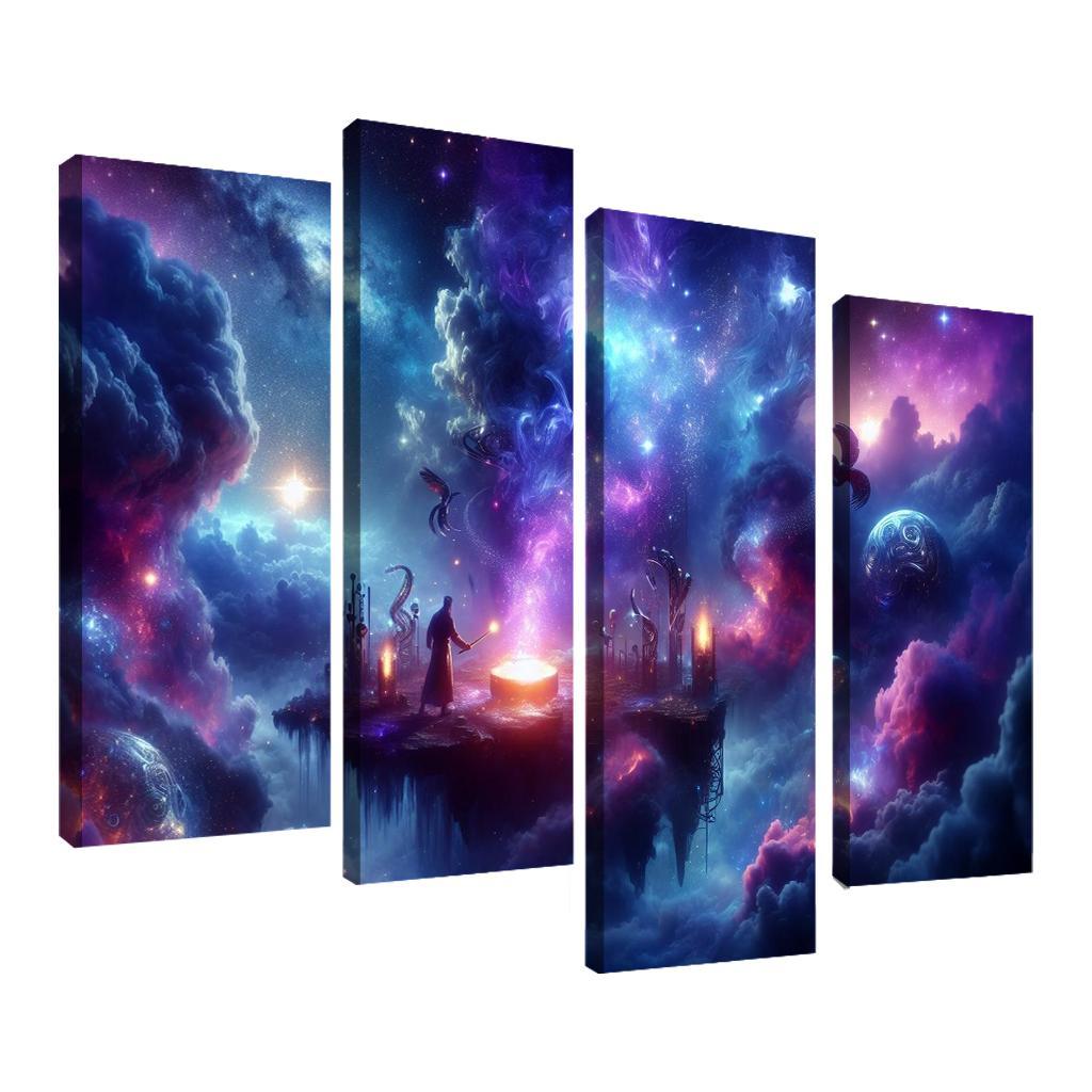 The Arcane Starforge 4 Piece HD Canvas Wall Art-Original Frame