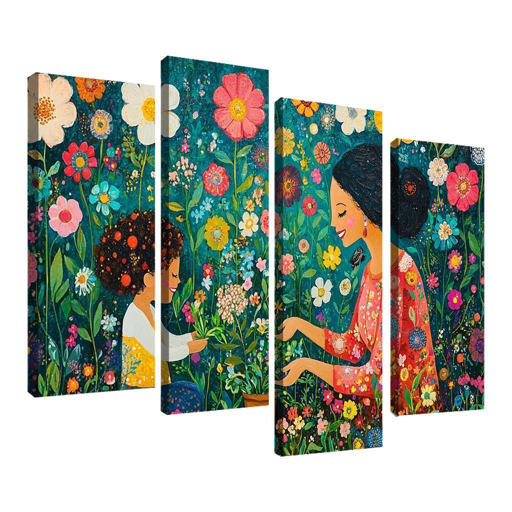 A Garden Of Wisdom A Mothers Nurturing Spirit Canvas Paintings Frame
