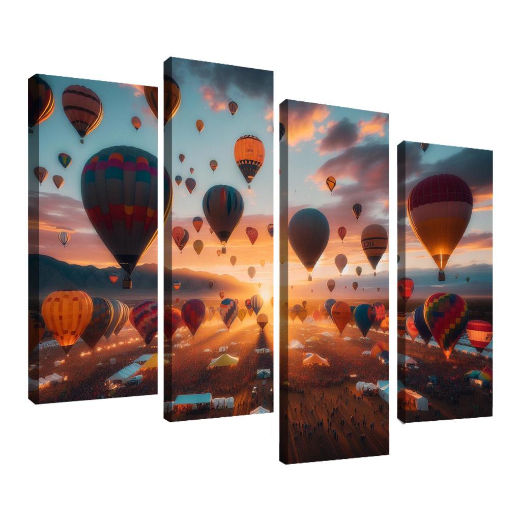 Albuquerque International Balloon Fiesta Canvas Paintings Frame