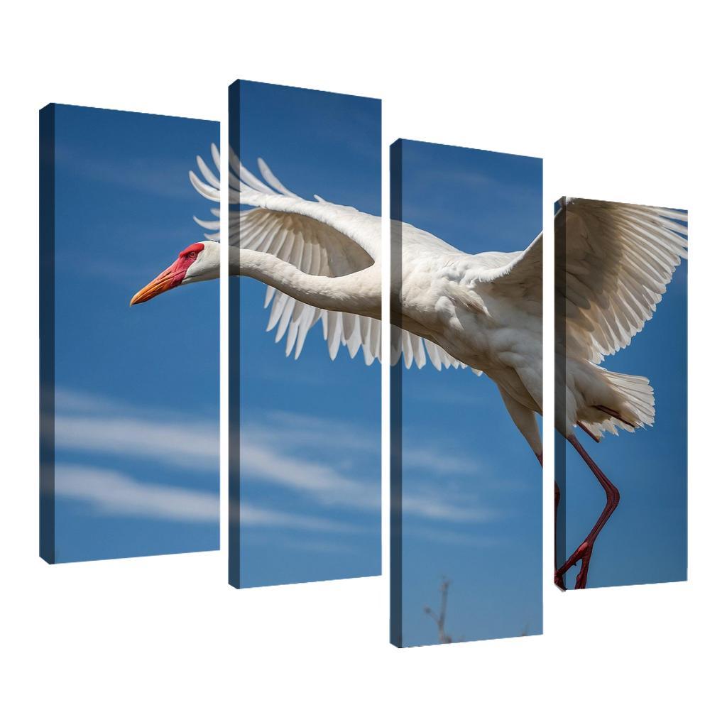 The Majestic Siberian Crane Harbingers Of Change Canvas Paintings Frame