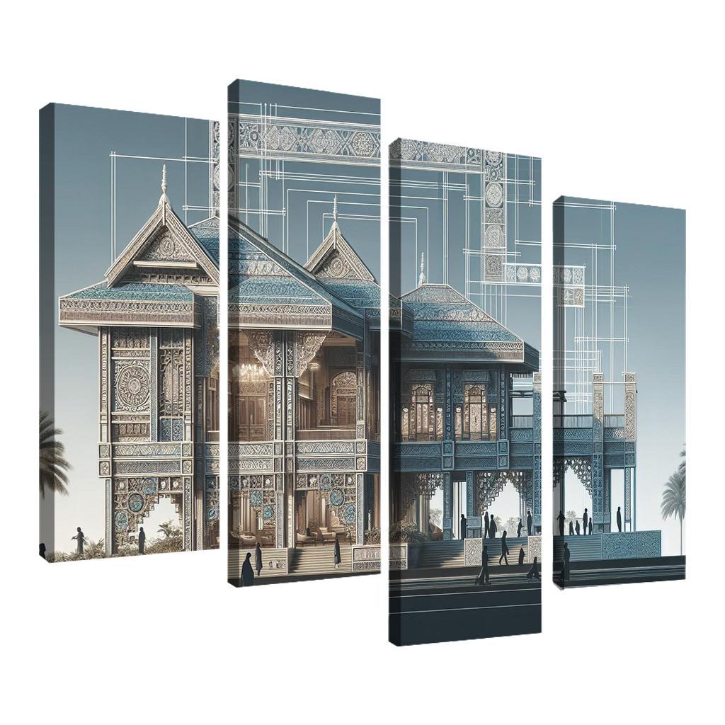 Transitional Architecture Custom Paintings Frame