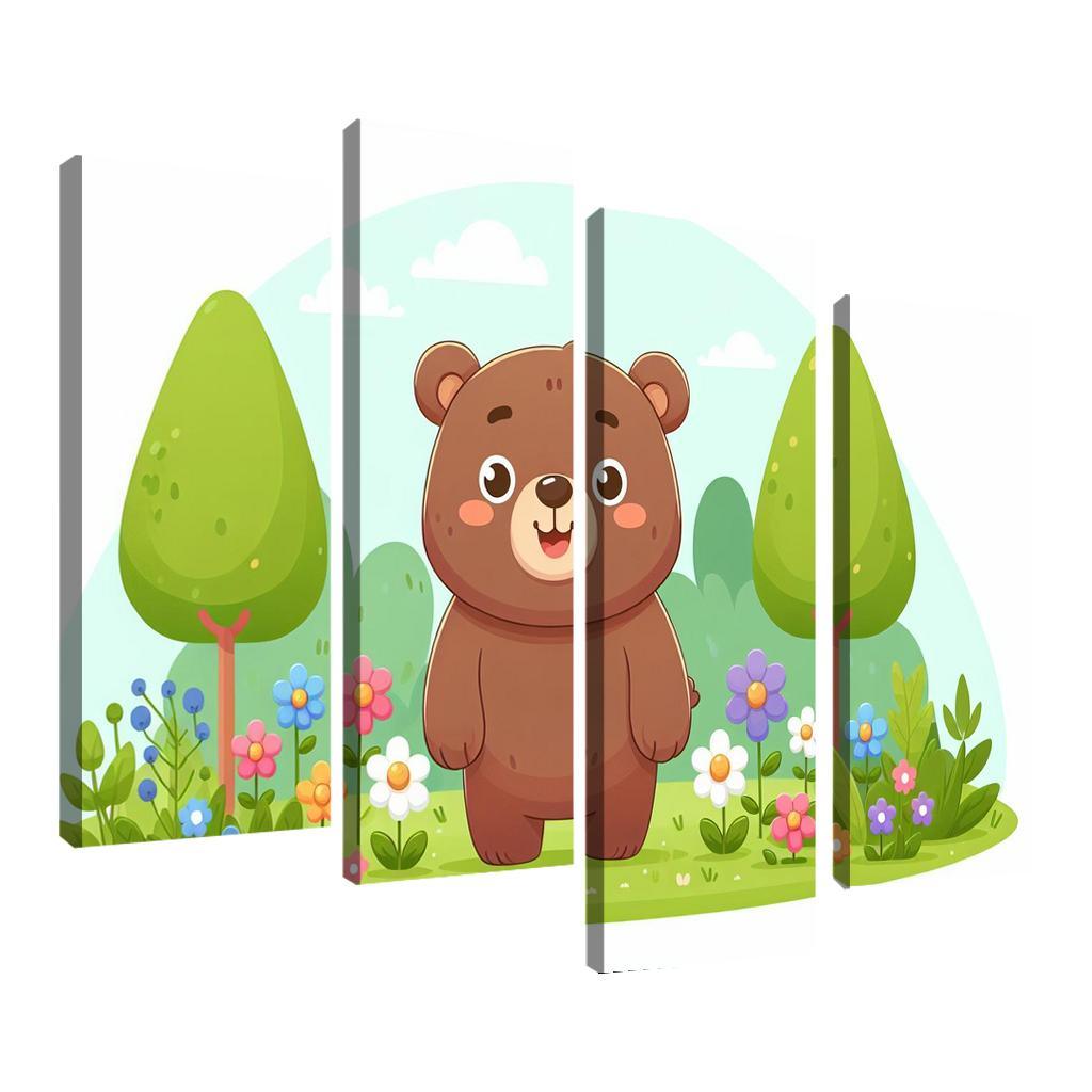 Brave Bear - Woodland Adventures Framed Paintings