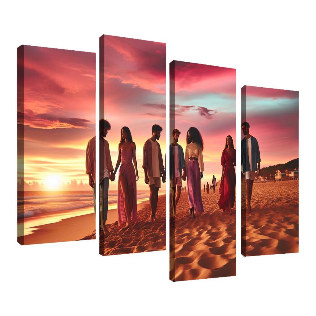 Sunset Shores A Romantic Haven Custom Paintings Frame