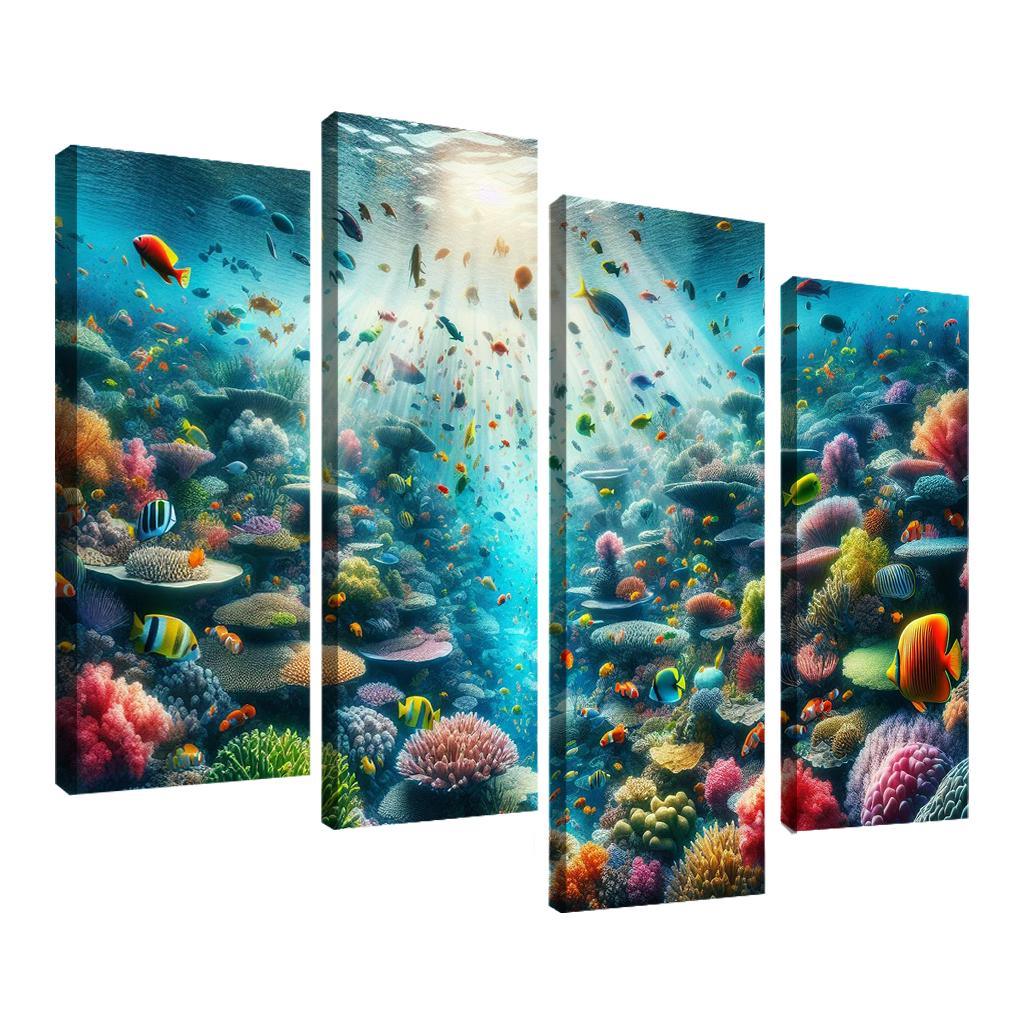 Golden Reef Underwater Exploration Adventure Custom Paintings Frame