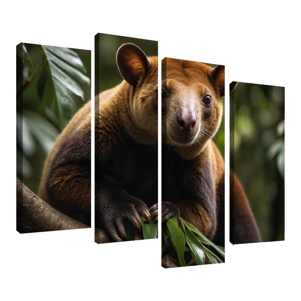 The Agile Tree Kangaroo Climbing Marvel Canvas Paintings Frame
