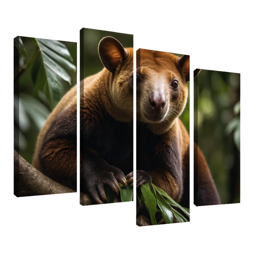 The Agile Tree Kangaroo Climbing Marvel Canvas Paintings Frame