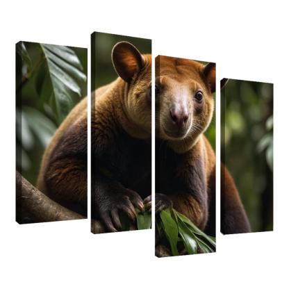 The Agile Tree Kangaroo Climbing Marvel Canvas Paintings Frame