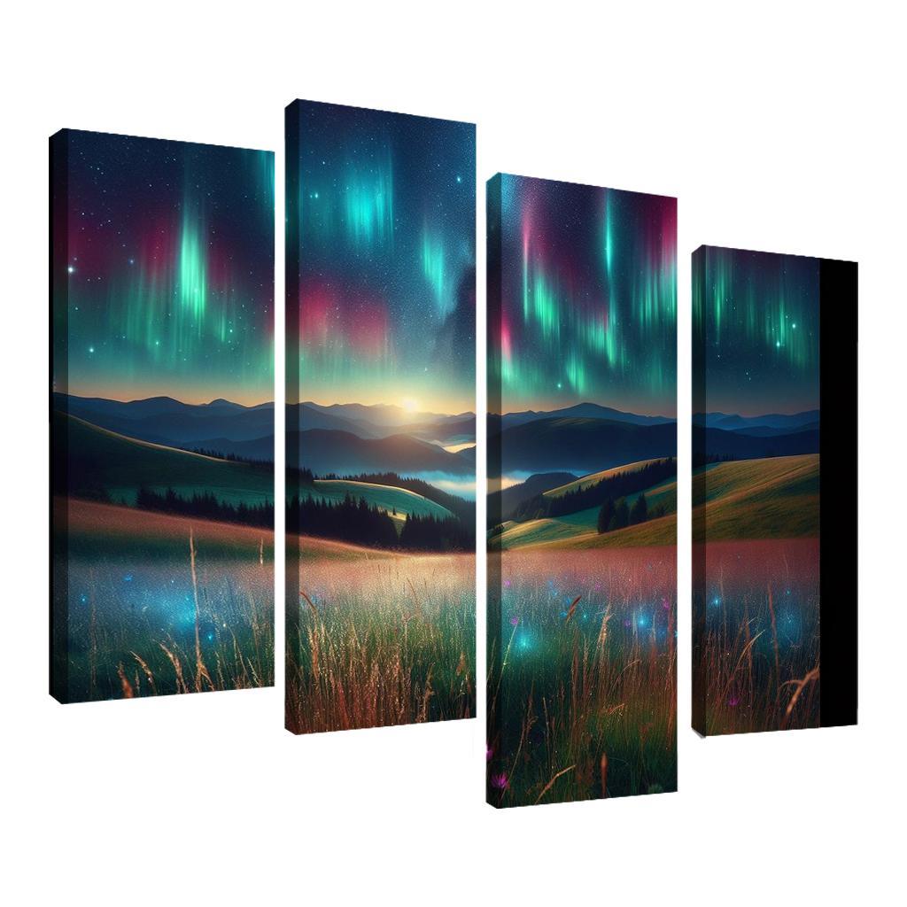 The Magical Light Of Aurora Meadows Custom Paintings Frame