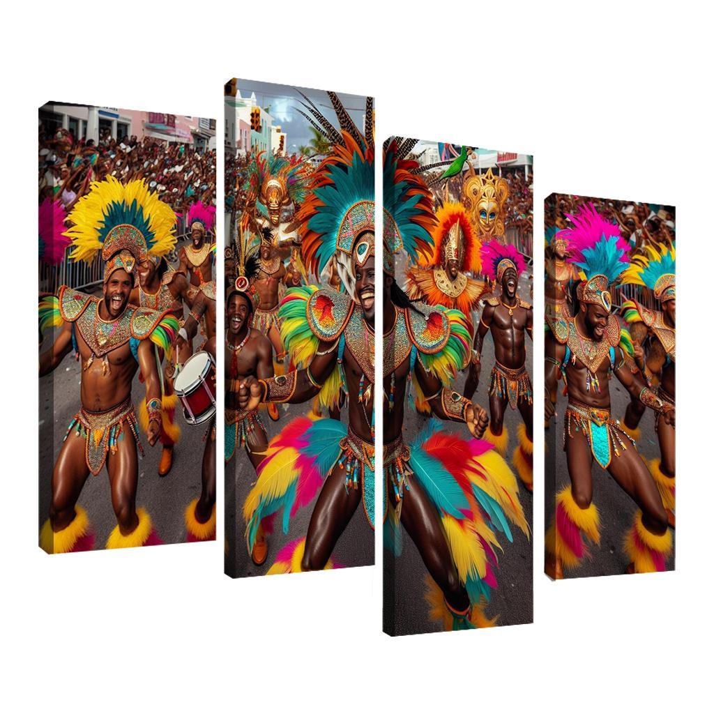 Junkanoo Parade - Bahamas Canvas Paintings Frame
