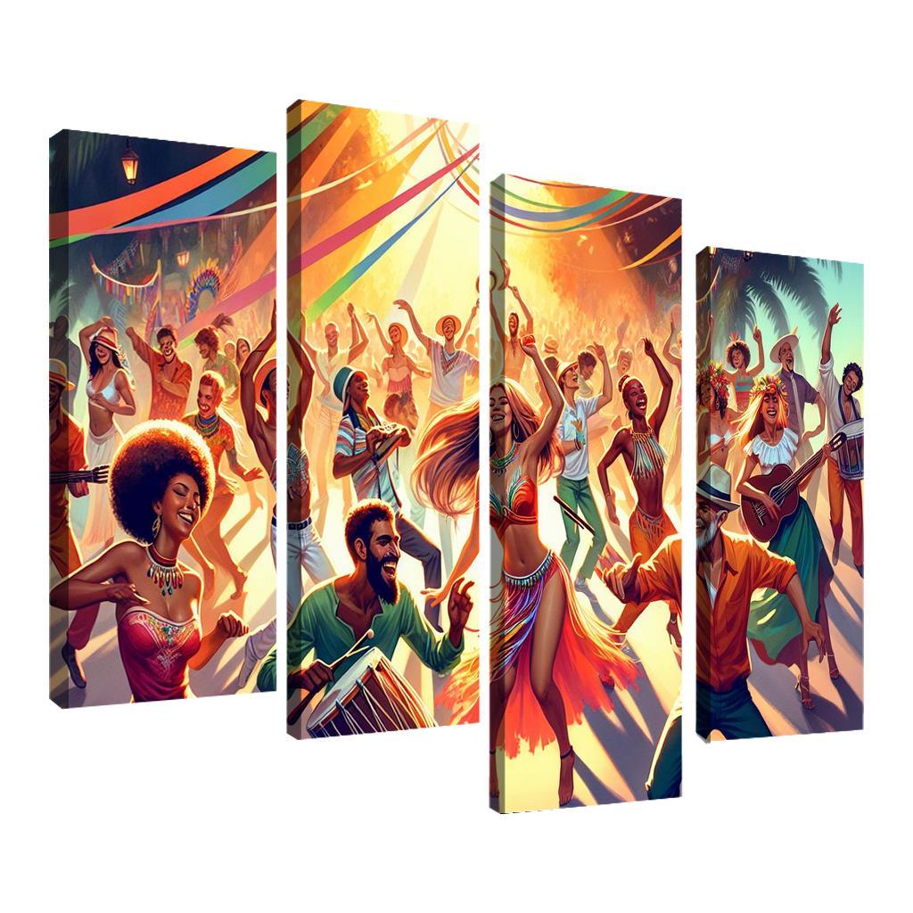 Samba De Roda The Circle Of Rhythm Modern Paintings Frame