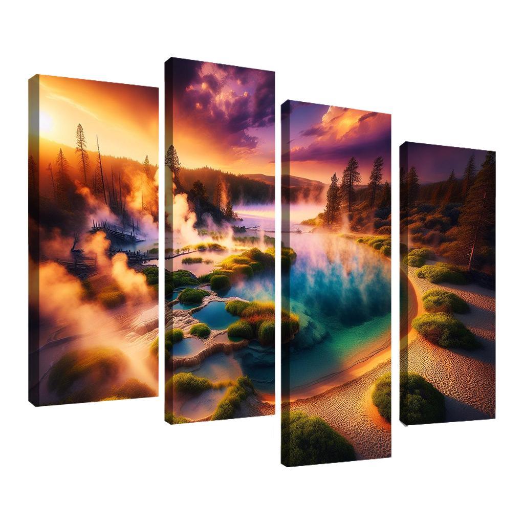 Serene Springs Natural Hot Springs Beach Custom Paintings Frame