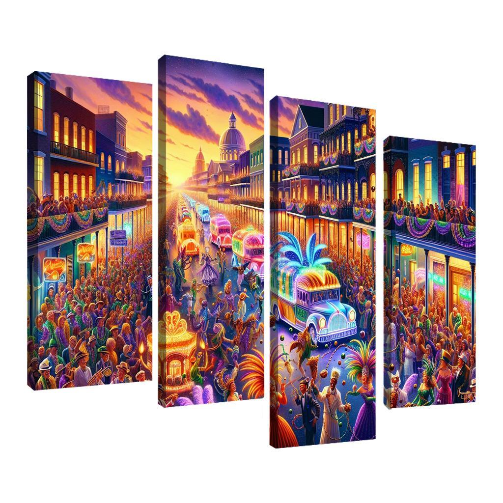 Mardi Gras - Usa Framed Paintings