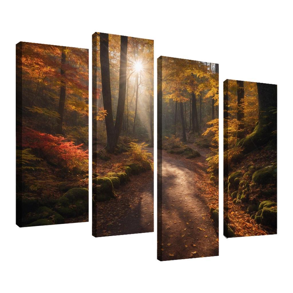 The Exquisite Allure Of Autumn Forest Trails Oil Paintings Frame