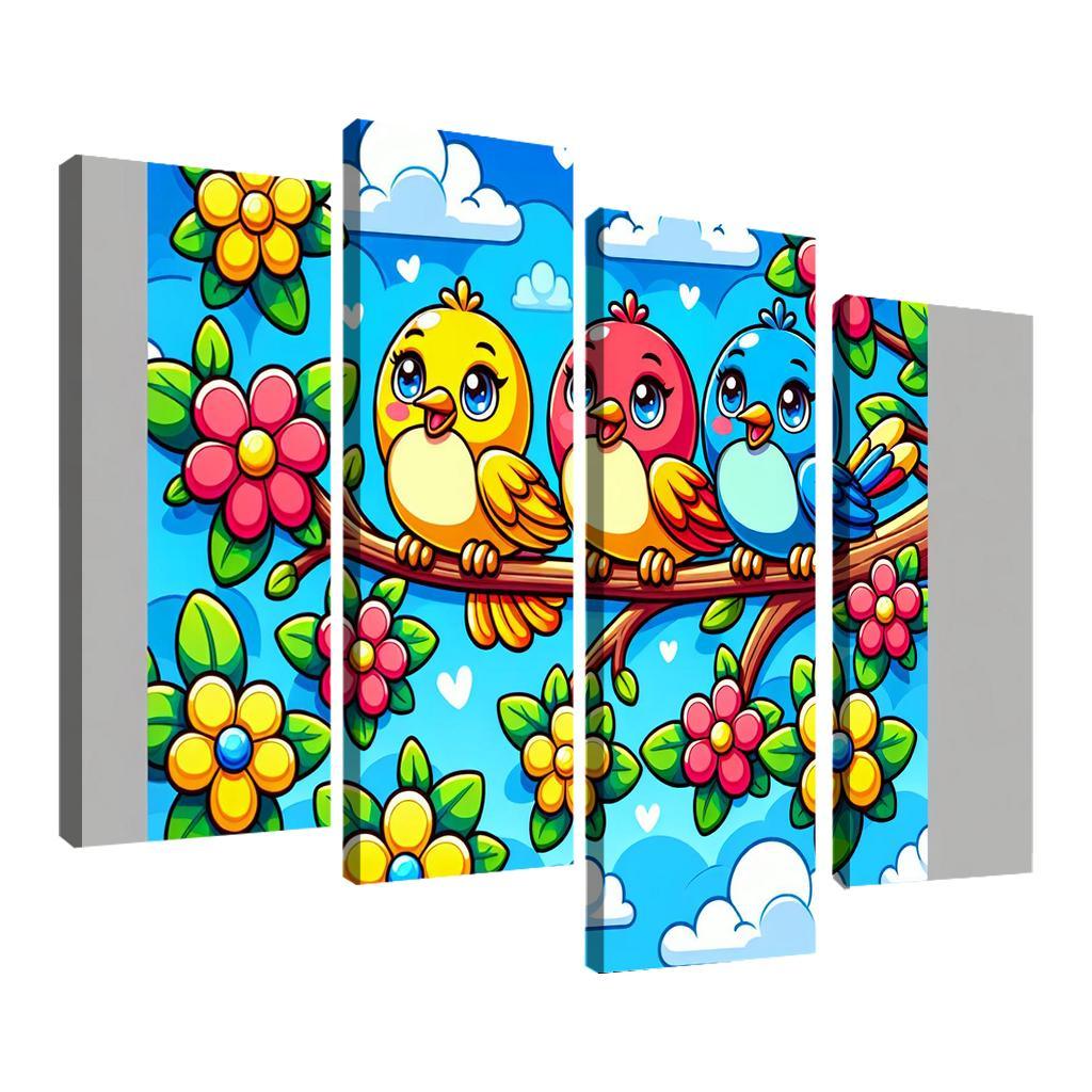 Sunny Sunbirds - Cheerful Companions Framed Paintings