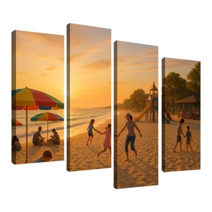 Sunrise Beach Calm And Family Friendly Custom Paintings Frame