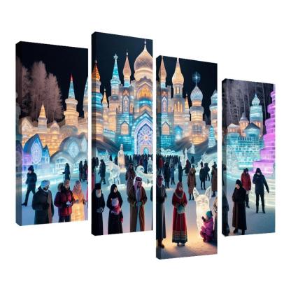 Harbin Ice And Snow Festival Canvas Paintings Frame