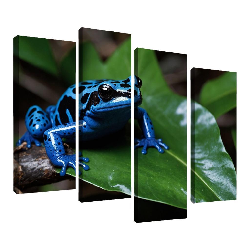 The Spectacular Blue Poison Dart Frog Jewel Of The Rainforest Modern Paintings Frame