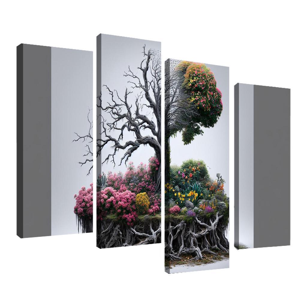 The Last Breath A Call for Climate Justice 4 Piece HD Canvas Wall Art-Original Frame