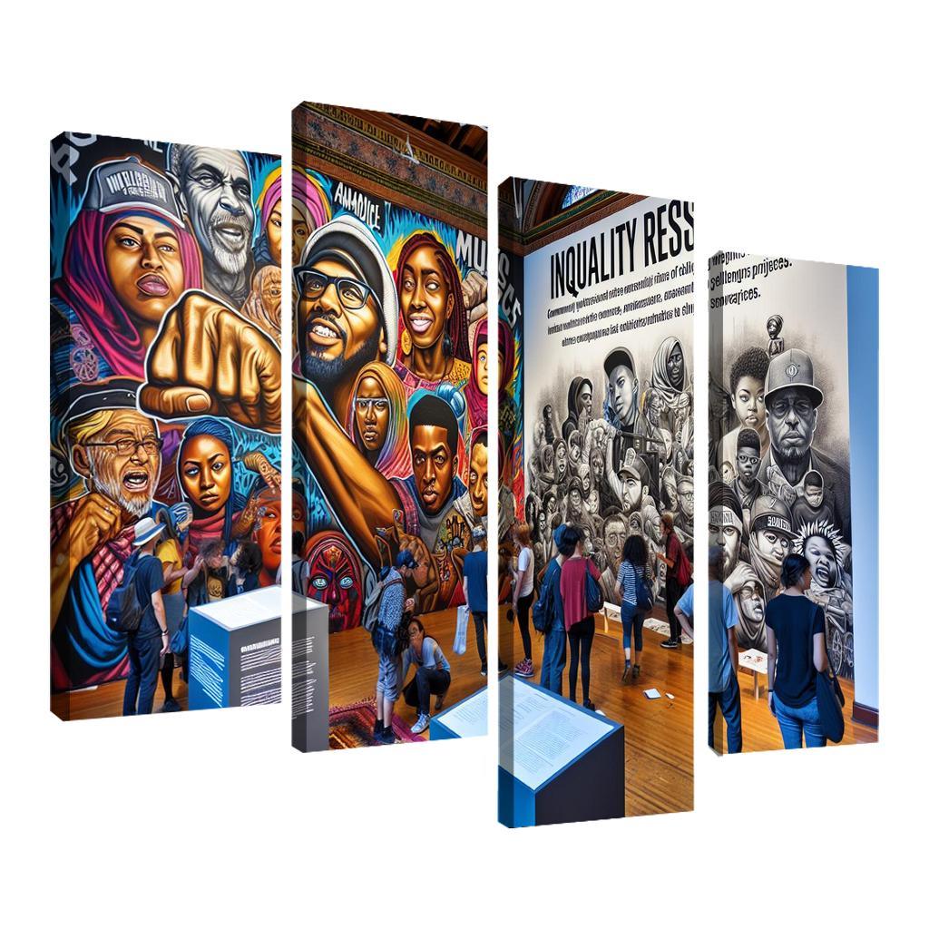 Echoes Of Inequality Art On Social Justice Framed Paintings