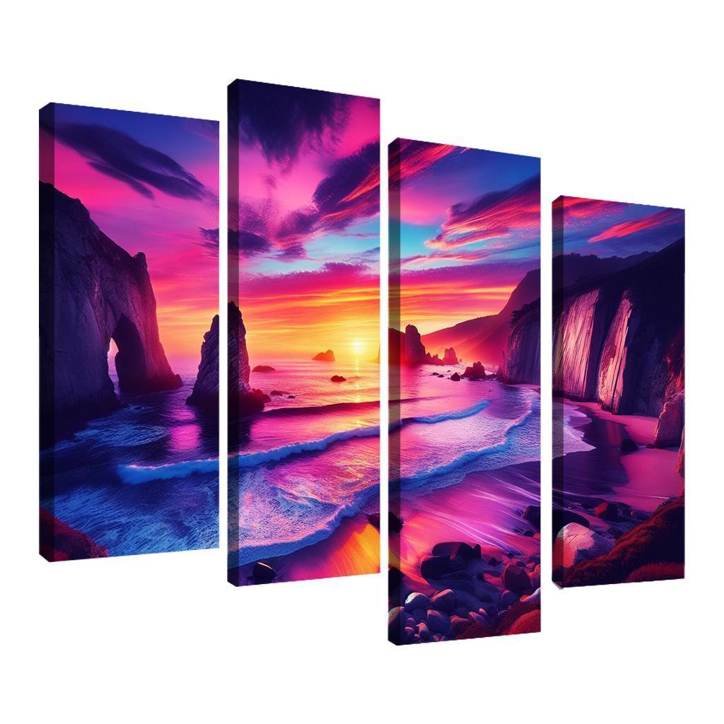 Crescent Bay Sunset Retreat Abstract Paintings Frame