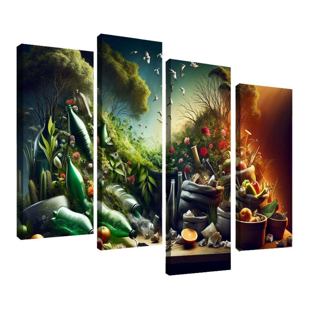 The Cycle Of Waste Towards Sustainable Living Custom Paintings Frame