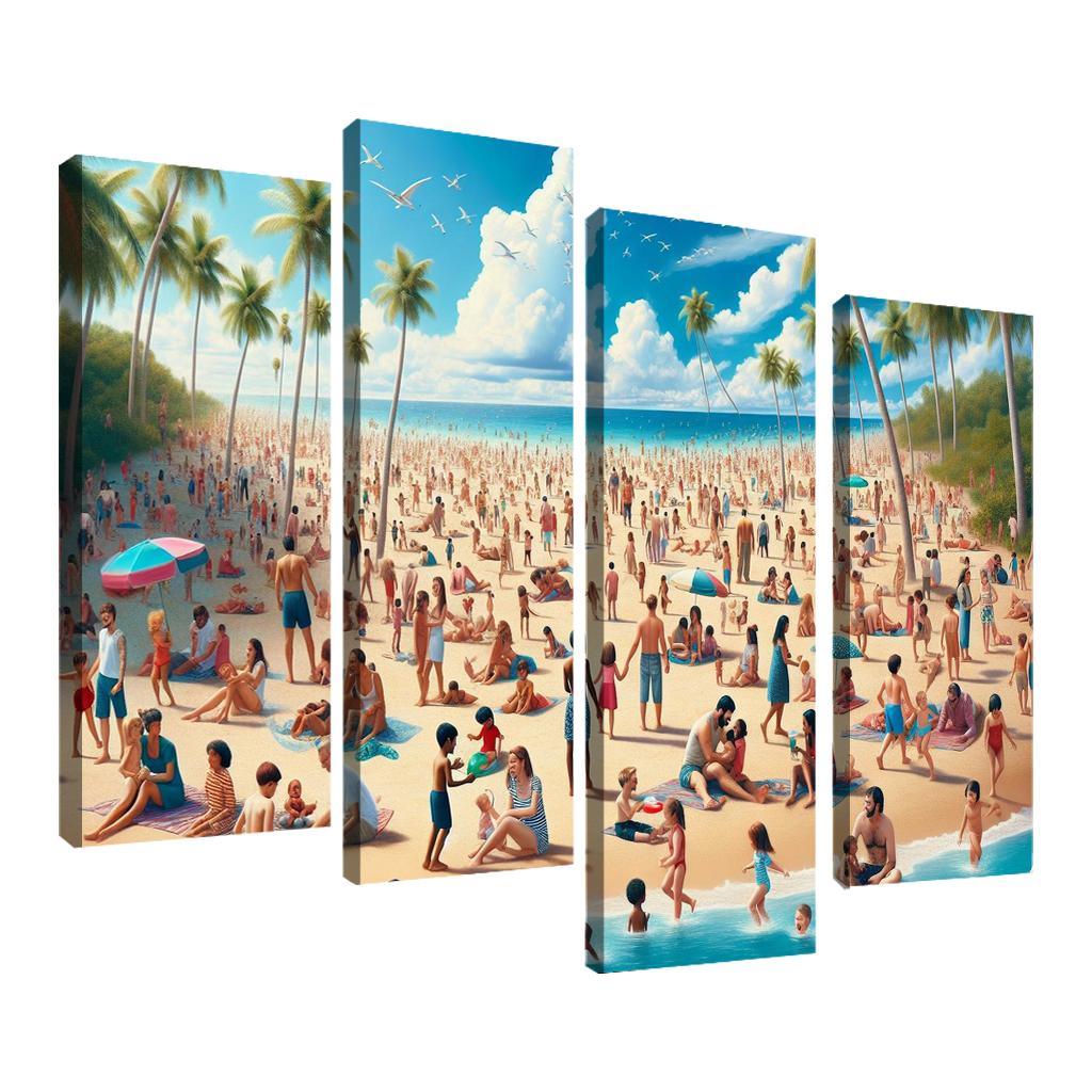 Serenity Sands A Family Oasis Multi-panel Paintings