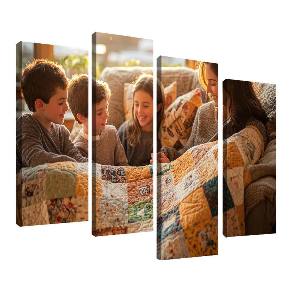 A Quilt Of Memories Stitched With Love Modern Paintings Frame