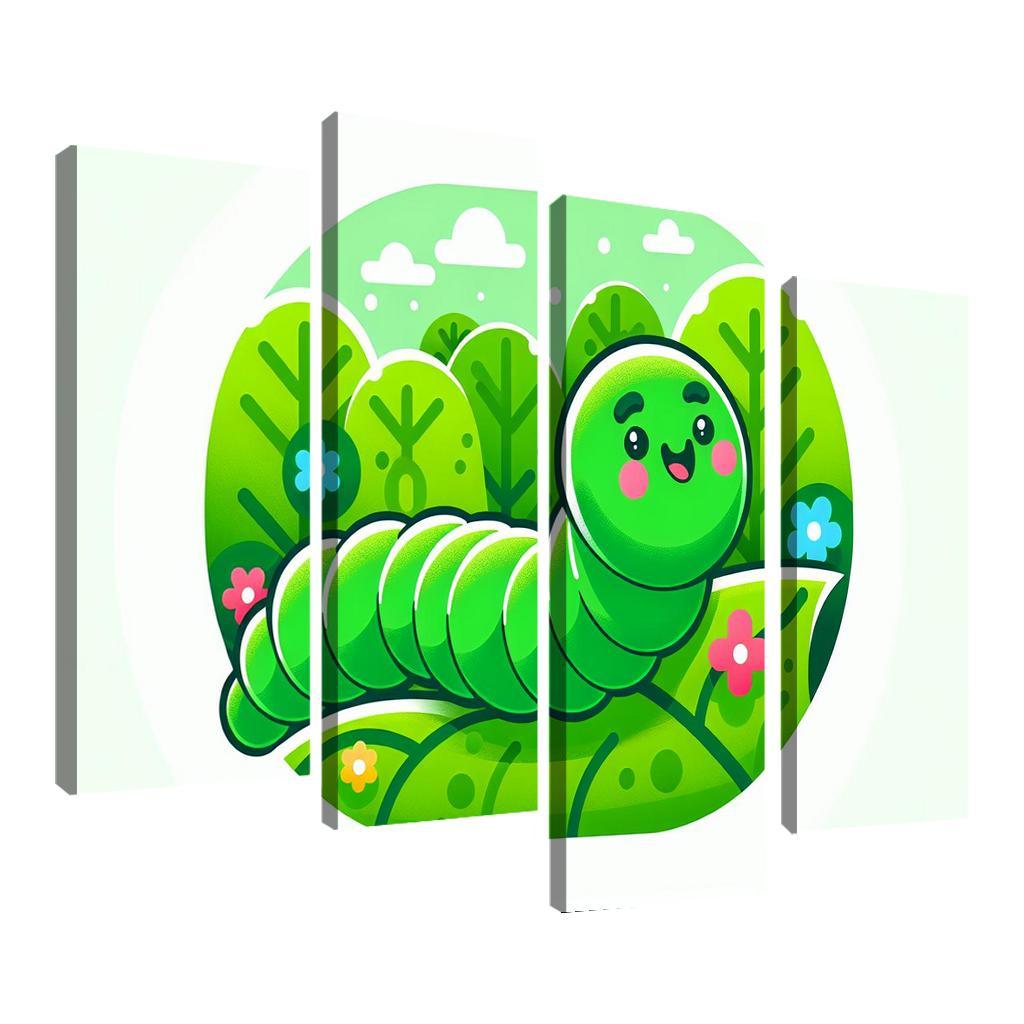 Cute Caterpillar - Nature Explorer Framed Paintings