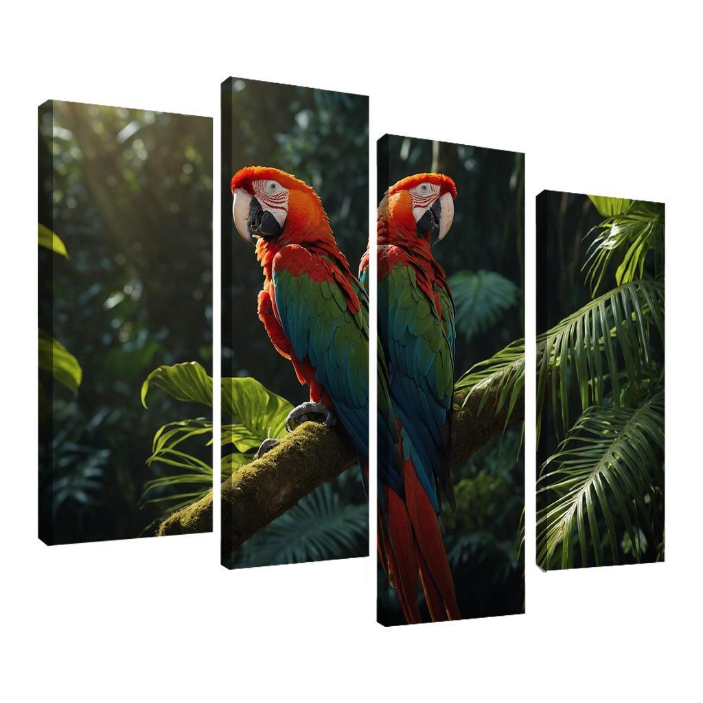 The Colorful Amazonian Macaw Jewel Of The Rainforest Canvas Paintings Frame