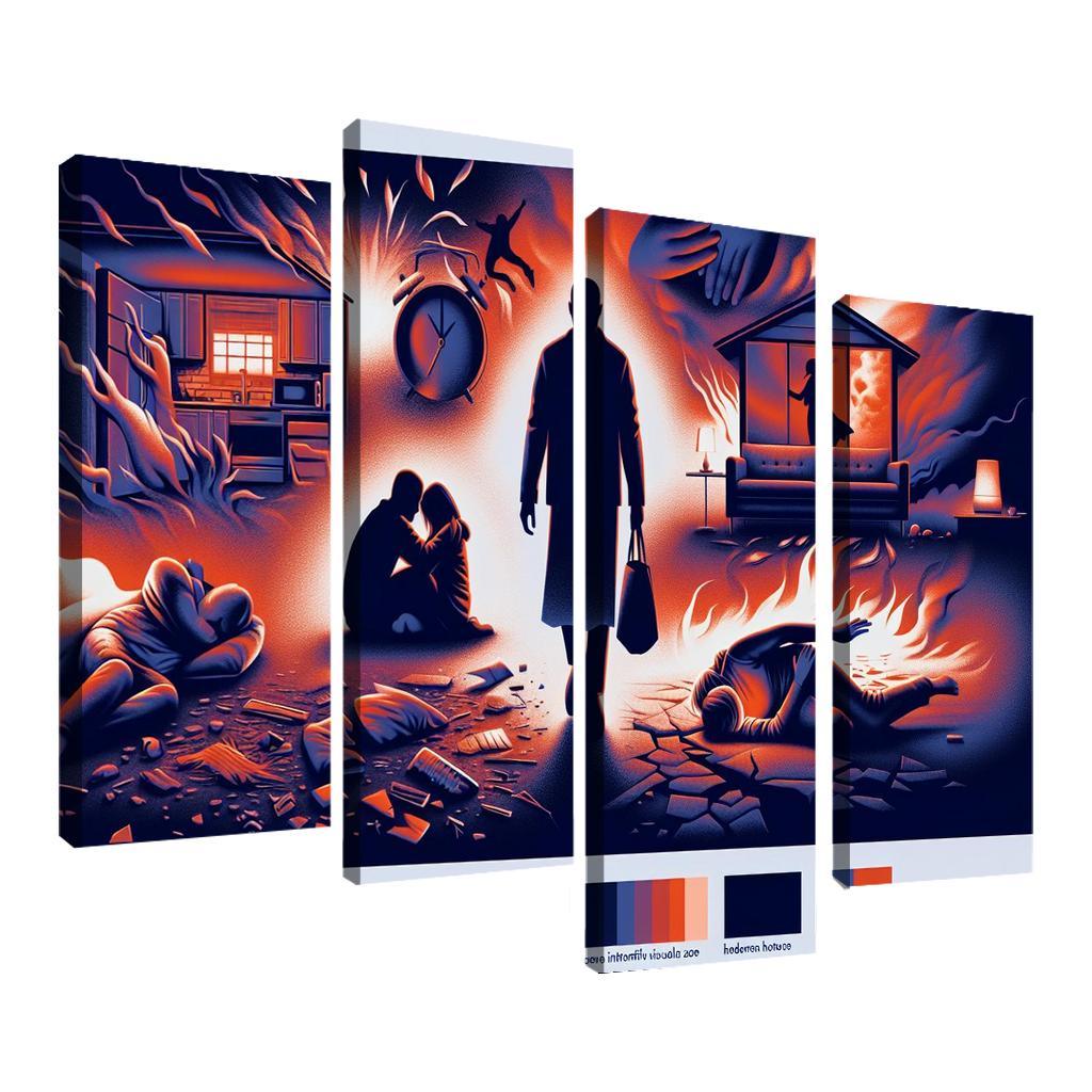 The Sound Of Silence Domestic Abuse Awareness Multi-panel Paintings