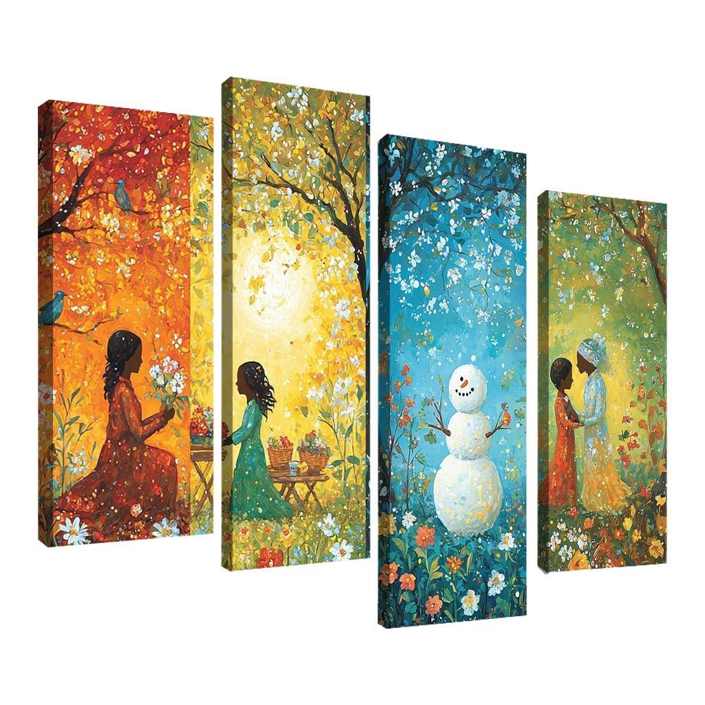 Seasons Of Love The Cycle Of Nurturing Custom Paintings Frame