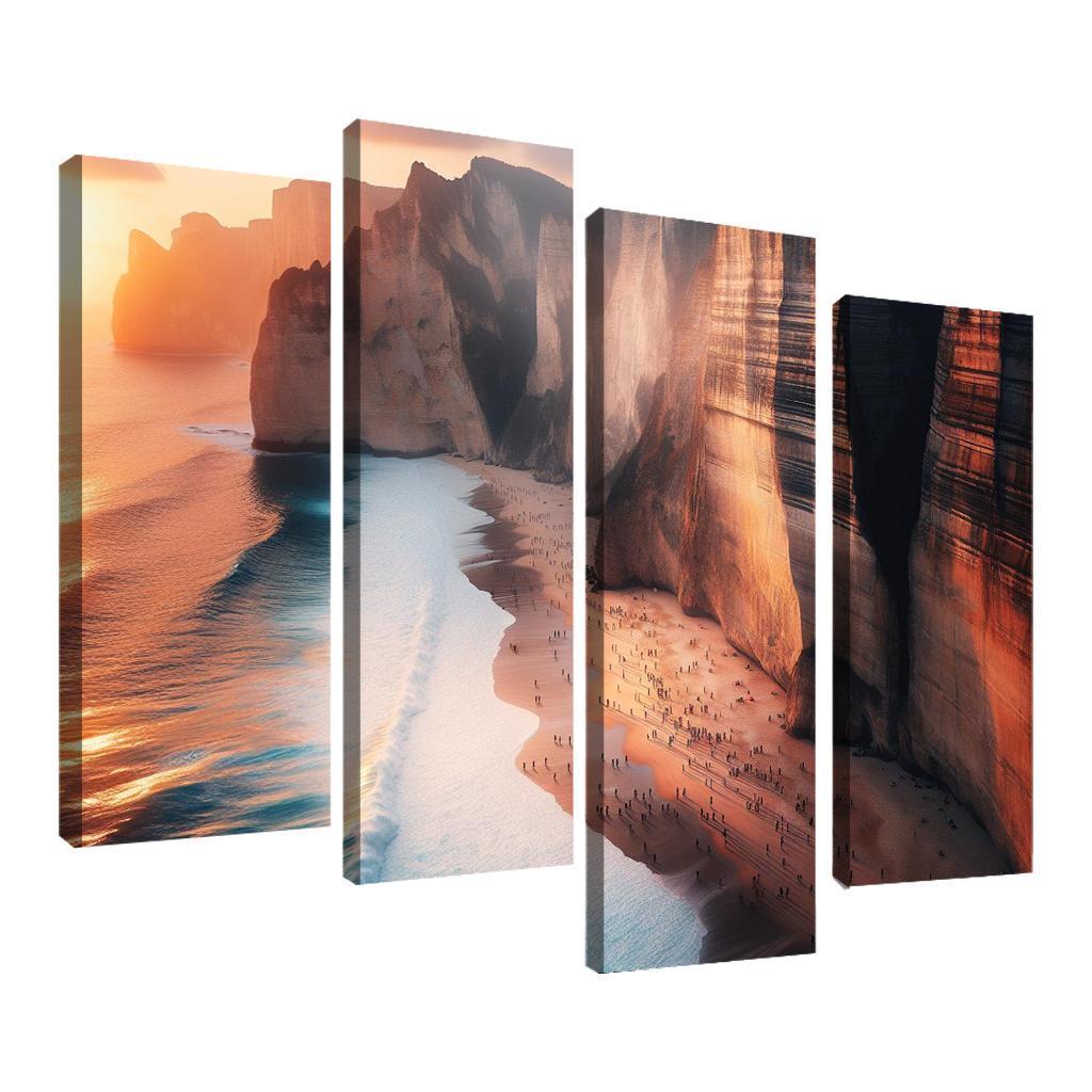 Cliffside Escape Dramatic Ocean Views Multi-panel Paintings