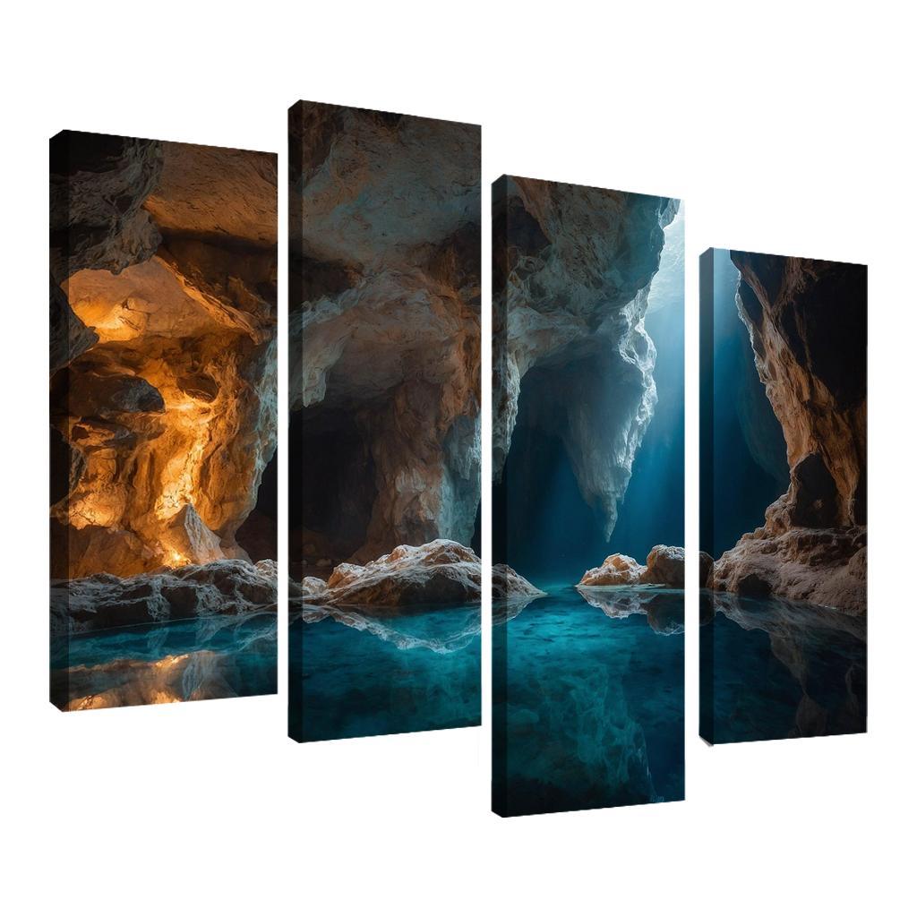 The Crystal Caves Of Misty Hollow Modern Paintings Frame