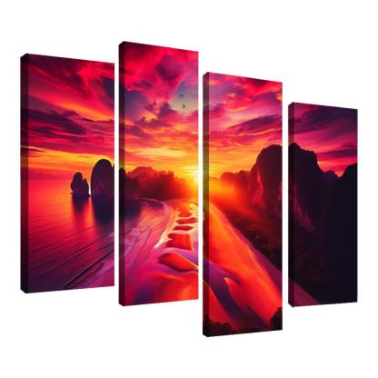 Sun-kissed Bluffs Scenic Lookout Custom Paintings Frame