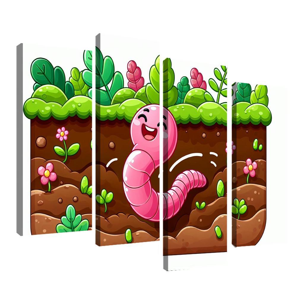 Wiggly Worm Modern Paintings Frame