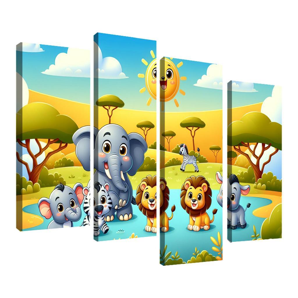 Playful Safari Expedition Premium Artwork Frames
